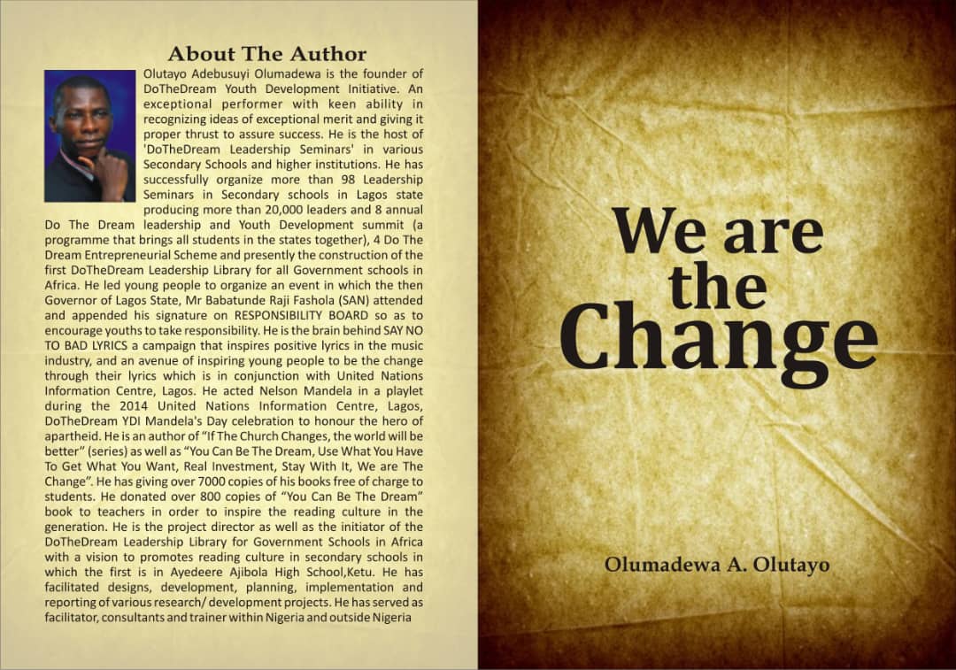 We are the change adebusuyi olumadewa dothedreamydi.org